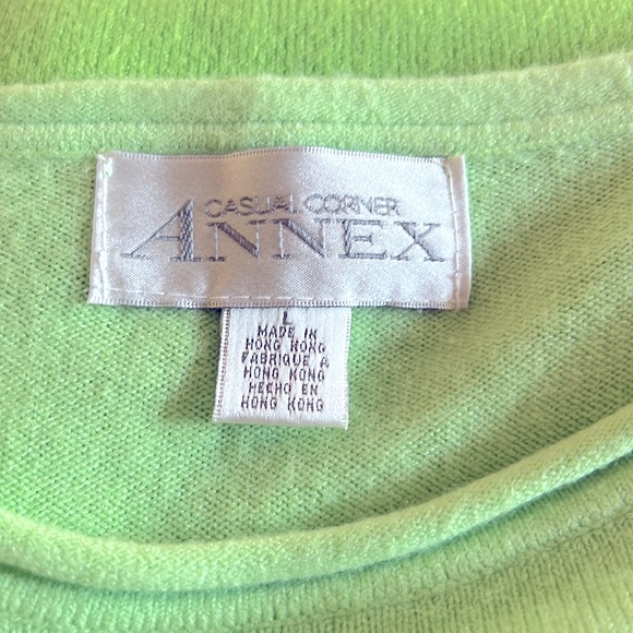 Casual Corner Annex Ombré Green Boatneck 3/4 Sleeve Sw… - Picture 5 of 5
